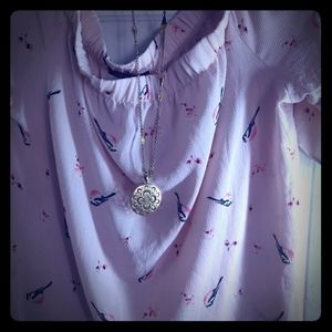 Plus size flowy off shoulder top